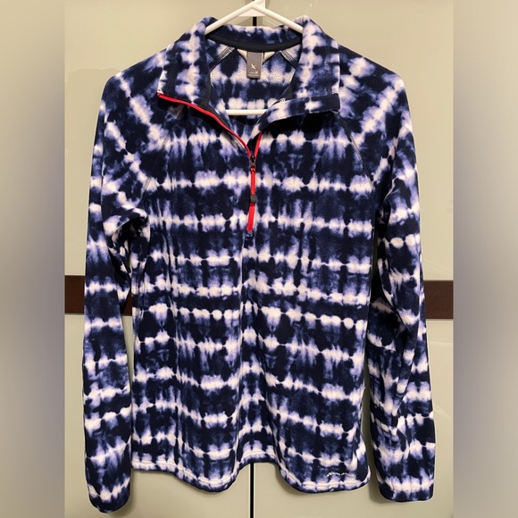 Eddie Bauer 1/2 zip Tie Dye Fleece Jacket - Picture 2 of 3